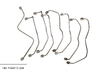 740-1104310-324 Комплект трубок форсунки (из 8 шт) ТНВД (топливный насос высокого давления) гальванированные