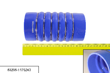 53205-1170240 К Патрубок гофрированный D=100мм L=210мм, СИНИЙ силикон, КАМРТИ